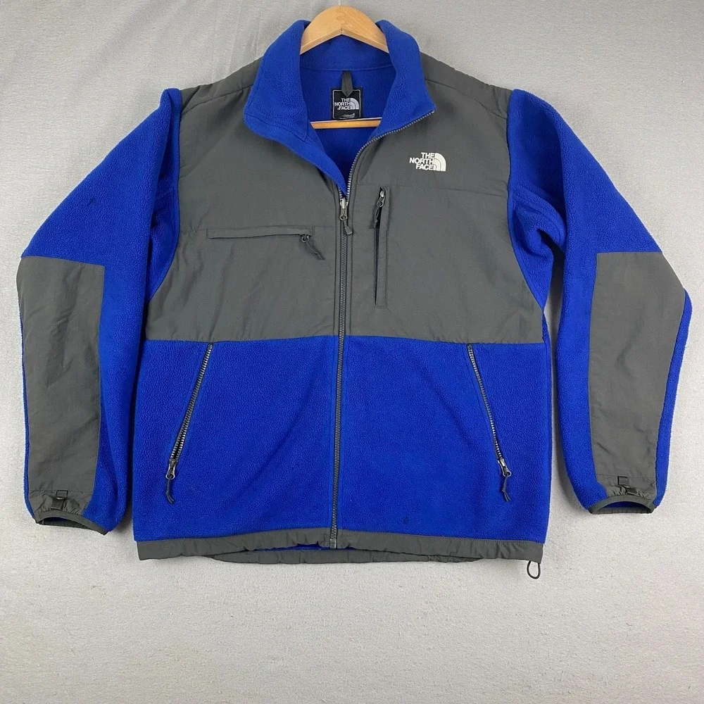 The North Face Polartec Denali Fleece Jacket Mens Large Full Zip cobalt blue - Picture 1 of 13